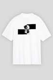 Pusha T Baskılı Beyaz Unisex Oversize Tişört - Tshirt