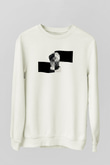 Pusha T Baskılı Beyaz Unisex Sweatshirt