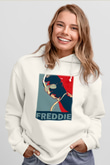 Queen Beyaz Unisex Kapşonlu Sweatshirt