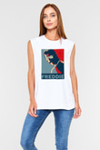 Queen Beyaz Unisex Kolsuz Tişört