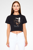 R.Kelly Siyah  Crop Top Tişört