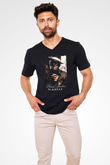 R.Kelly Siyah Unisex V Yaka Tişört