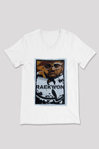 Raekwon Beyaz Unisex V Yaka Tişört