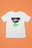 Rafting Baskılı Unisex Beyaz Çocuk Tişört - Tshirt
