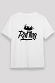 Rafting Baskılı Unisex Beyaz Tişört - Tshirt