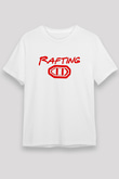 Rafting Baskılı Unisex Beyaz Tişört - Tshirt