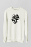 Rafting Baskılı Unisex Ekru Sweatshirt