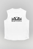 Rafting Baskılı Unisex Kolsuz Beyaz Tişört