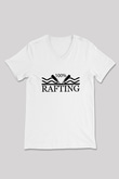Rafting Baskılı Unisex V Yaka Tişört - Tshirt