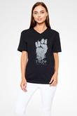 Rage Against the Machine Siyah Unisex V Yaka Tişört T-Shirt