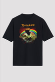 Rainbow Siyah Unisex Oversize Tişört T-Shirt