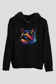 Rakun Siyah Unisex Hoodie