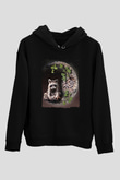 Rakun Siyah Unisex Hoodie
