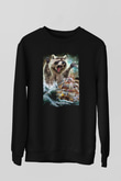 Rakun Siyah Unisex Sweatshirt