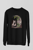 Rakun Siyah Unisex Sweatshirt