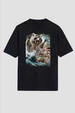 Rakun Siyah Unisex Tişört T-Shirt - TişörtFabrikası