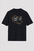 Rakun Siyah Unisex Tişört T-Shirt - TişörtFabrikası