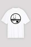 Ramazan Bayramı Baskılı Beyaz Unisex Oversize Tişört - Tshirt