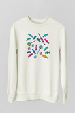 Ramazan Bayramı Baskılı Beyaz Unisex Sweatshirt