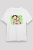 Ramazan Bayramı Baskılı Unisex Beyaz Tişört - Tshirt