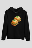 Ramazan Bayramı Baskılı Unisex Siyah Hoodie