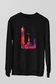 Ramazan Bayramı Baskılı Unisex Siyah Sweatshirt