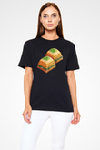Ramazan Bayramı Baskılı Unisex Siyah Tişört - Tshirt