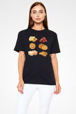Ramazan Bayramı Baskılı Unisex Siyah Tişört - Tshirt