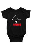 Rambo Baskılı Siyah Bebek Body - Zıbın
