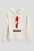 Rambo Beyaz Unisex Hoodie
