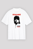 Rambo Beyaz Unisex Oversize Tişört T-Shirt