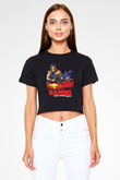Rambo Siyah   Crop Top Tişört