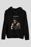 Rambo Siyah Unisex Hoodie