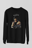 Rambo Siyah Unisex Sweatshirt