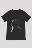 Rambo Siyah Unisex V Yaka Tişört T-Shirt