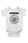 Ramones Baskılı Beyaz Unisex Bebek Body - Zıbın