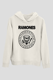 Ramones Beyaz Unisex Kapşonlu Sweatshirt