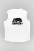 Ramones Beyaz Unisex Kolsuz Tişört