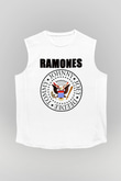 Ramones Beyaz Unisex Kolsuz Tişört