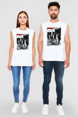 Ramones Beyaz Unisex Kolsuz Tişört