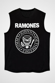 Ramones Siyah Unisex Kolsuz Tişört