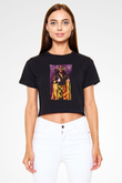 Randy Savage Siyah   Crop Top Tişört