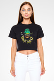 Randy Savage Siyah   Crop Top Tişört