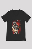 Randy Savage Siyah Unisex  V Yaka Tişört