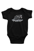 Ratt Baskılı Unisex Siyah Bebek Body - Zıbın