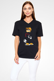 Rayman Siyah Unisex V Yaka Tişört