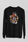 Red Hulk Anti Venom Car Race Baskılı Siyah Unisex Sweatshirt