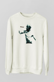 Refused Beyaz Unisex Sweatshirt
