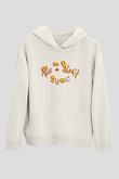 Ren and Stimpy Show Beyaz Unisex Kapşonlu Sweatshirt