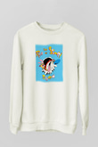 Ren and Stimpy Show Beyaz Unisex Sweatshirt